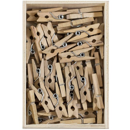 JAM Paper 7/8" Wood Clothespins